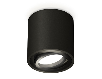 Комплект накладного поворотного светильника XS7532002 SBK/PBK черный песок/черный полированный MR16 GU5.3 (C7532, N7002)