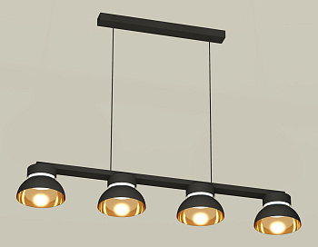 Комплект подвесного светильника XB9152101/4 SBK/PYG/CL черный песок/золото желтое полированное/прозрачный GX53 (C9152, N8145)