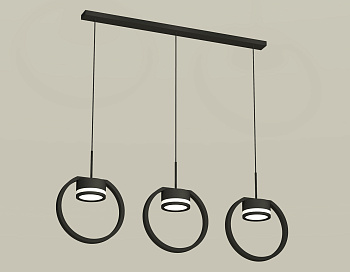 Комплект подвесного светильника с акрилом XB9107150/3 SBK/FR черный песок/белый матовый GX53 (C9107, N8415)