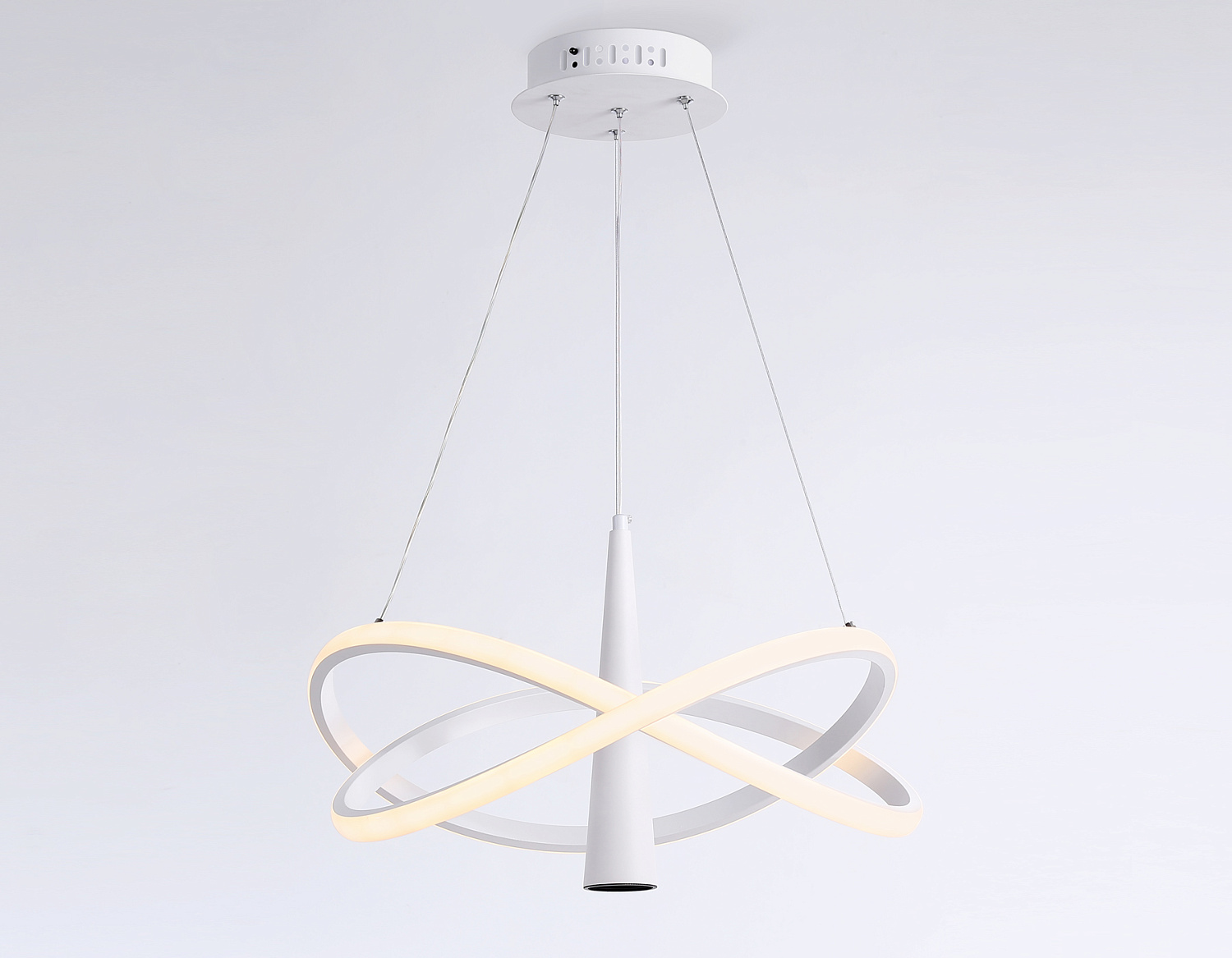 Подвесной светодиодный светильник с пультом управления FL5367/2+1 WH белый 47W 3000K-6400K D480*1200 (ПДУ ИК)