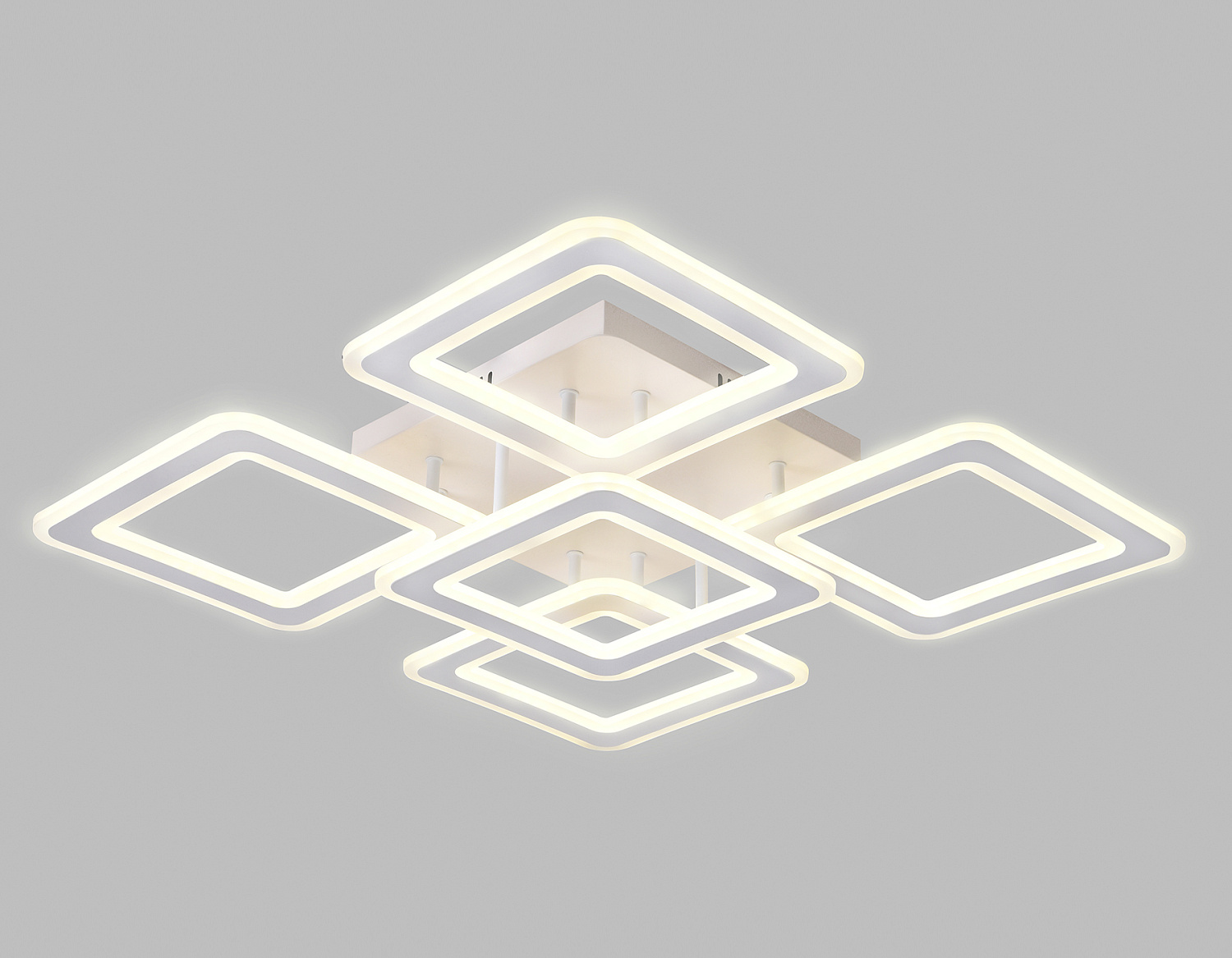 Потолочный светодиодный светильник с пультом FA866/4+1 WH белый 218W 3000K-6400K 820*820*120 (ПДУ РАДИО 2.4G)