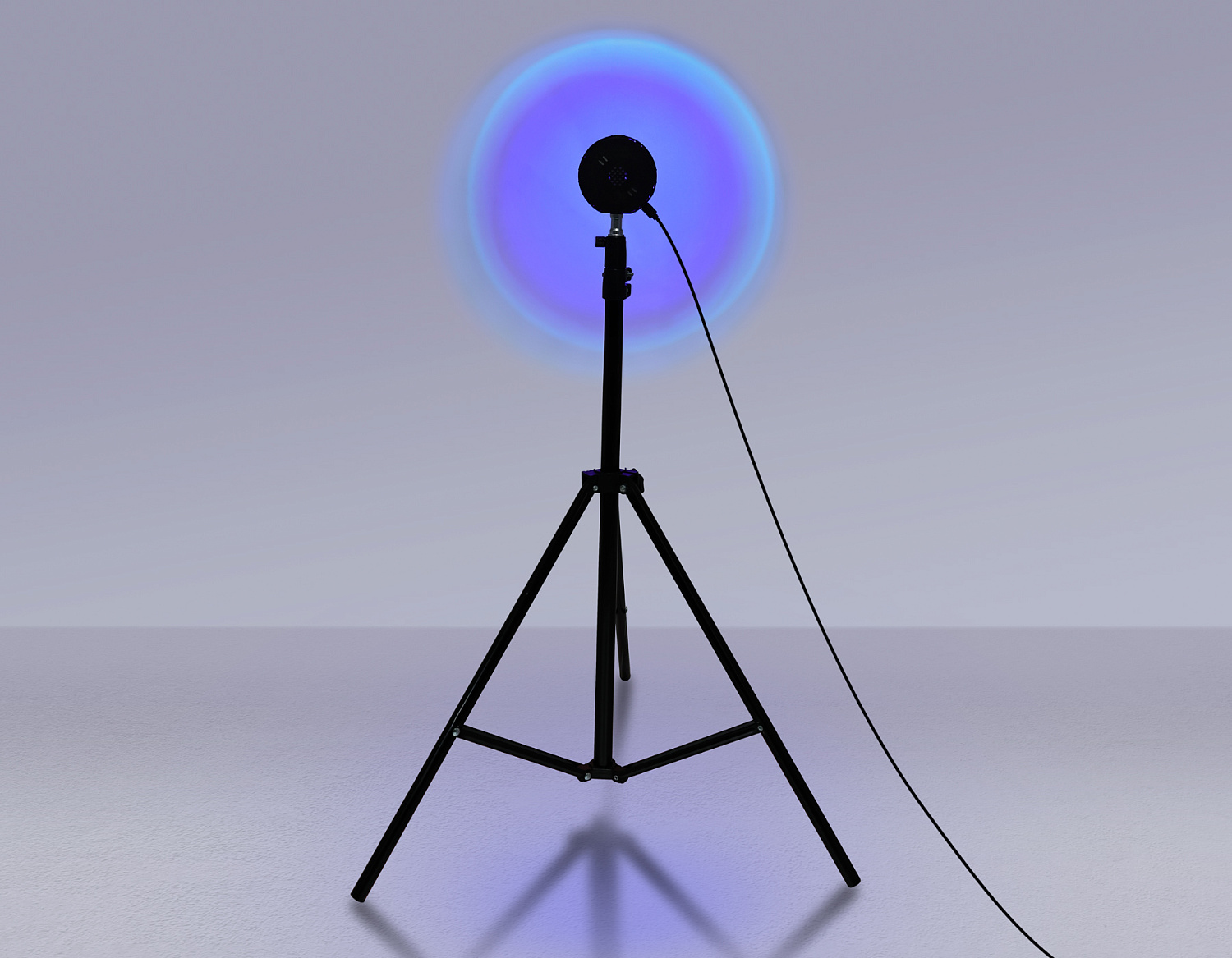 Атмосферная светодиодная настольная лампа с пультом DE8387 BK черный LED RGB 3W (ПДУ RGB)