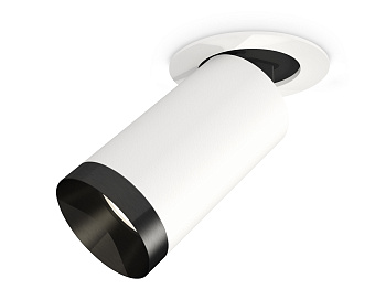 Комплект встраиваемого поворотного светильника XM6322201 SWH/PBK белый песок/черный полированный MR16 GU5.3 (A2241, C6322, N6131)