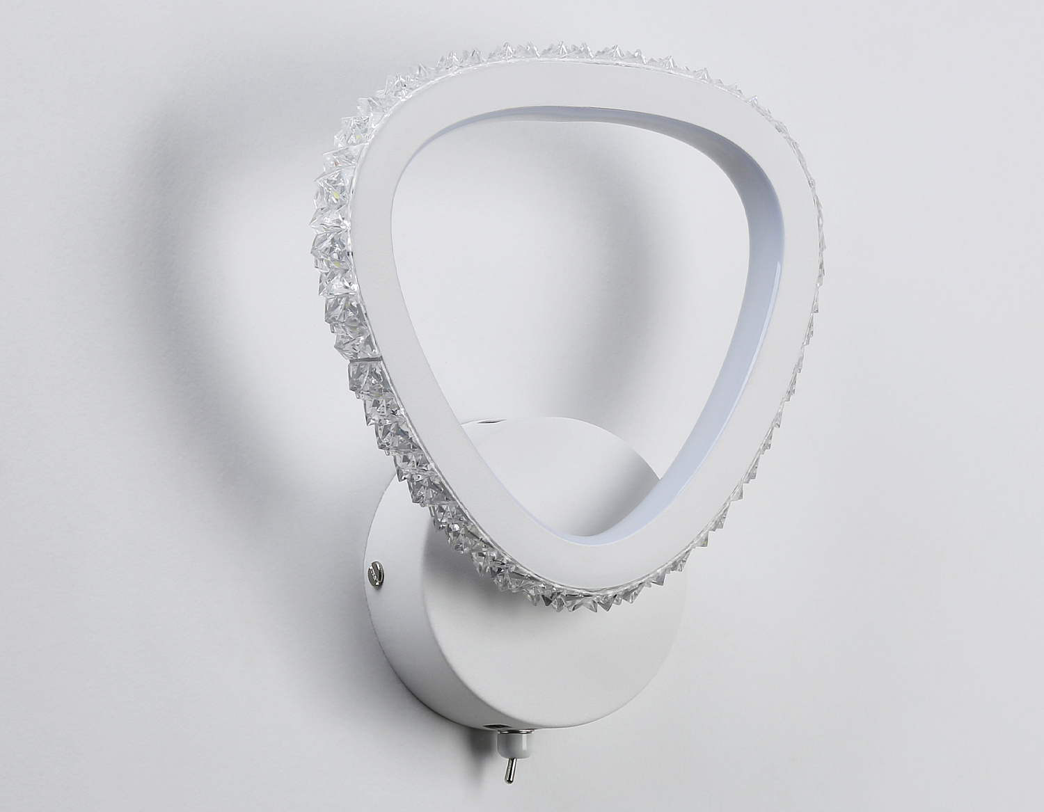 Настенный светодиодный светильник с выключателем на корпусе FA9557 WH белый 20W 6400K/3000K 220*250*70