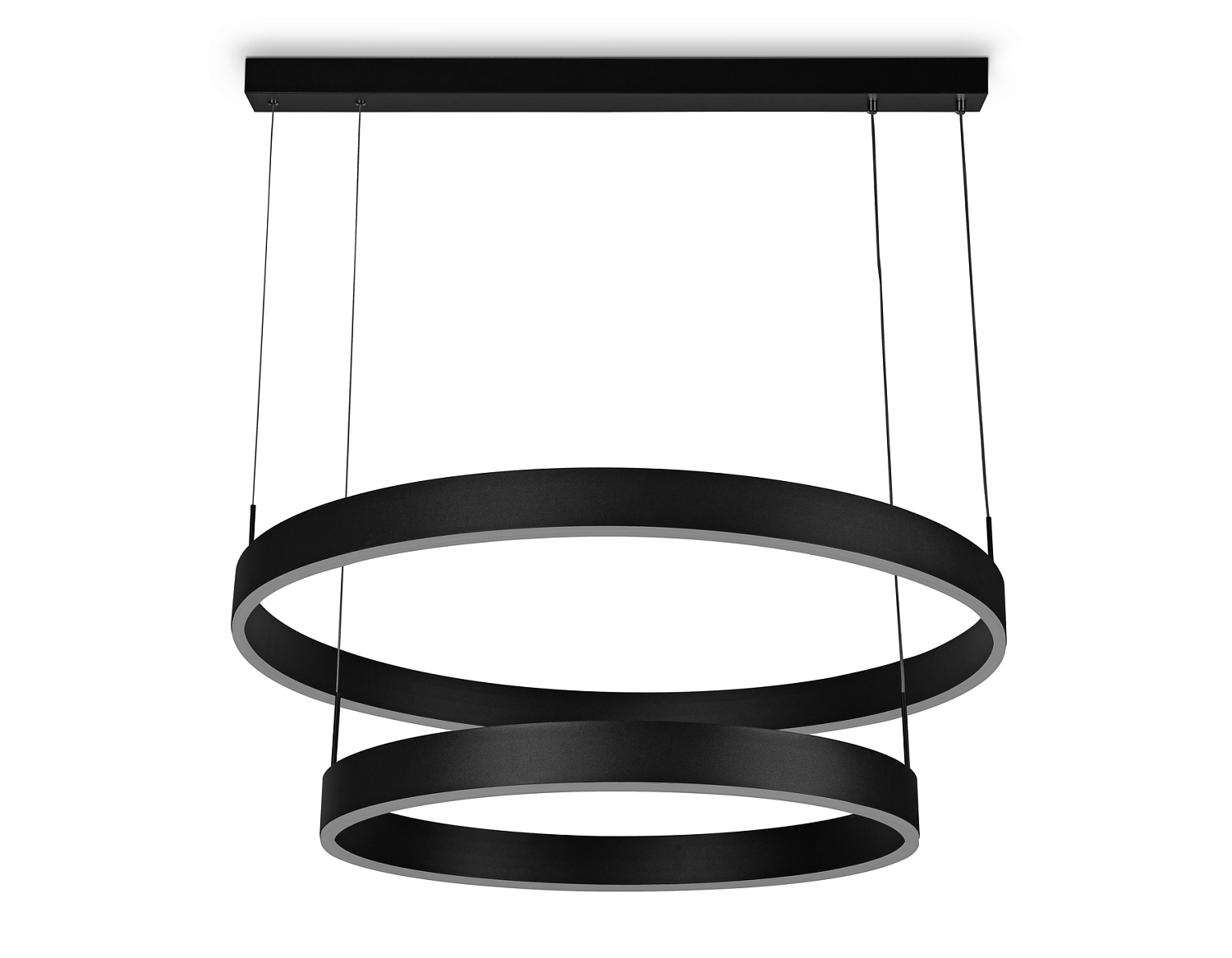 Подвесной светодиодный светильник с пультом управления FA6618/2 BK черный 119W D600/800*750 (ПДУ РАДИО 2.4G)