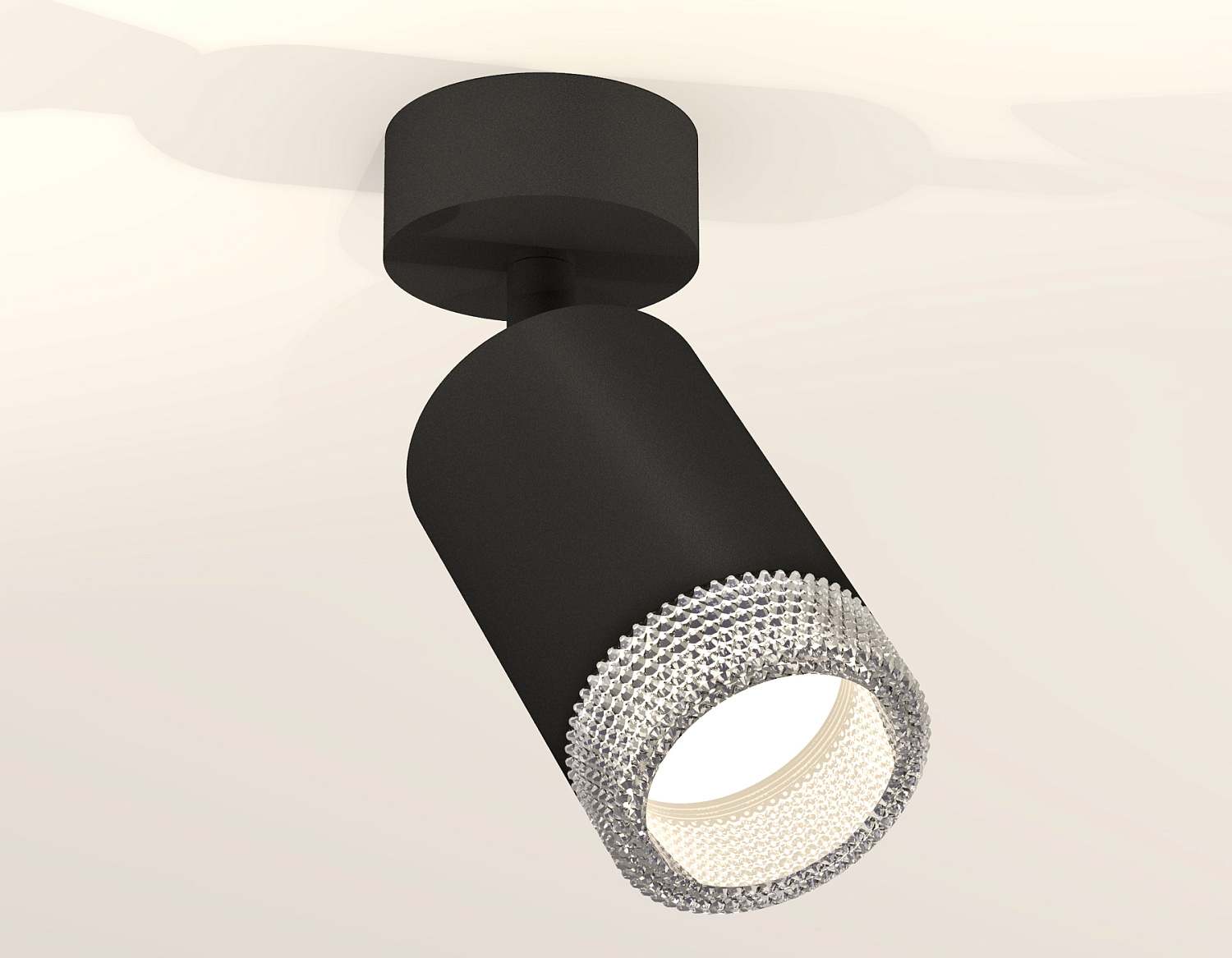 Комплект накладного поворотного светильника XM6313001 SBK/CL черный песок/прозрачный MR16 GU5.3 (A2210, C6313, N6150)
