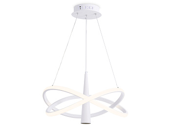 Подвесной светодиодный светильник с пультом управления FL5367/2+1 WH белый 47W 3000K-6400K D480*1200 (ПДУ ИК)