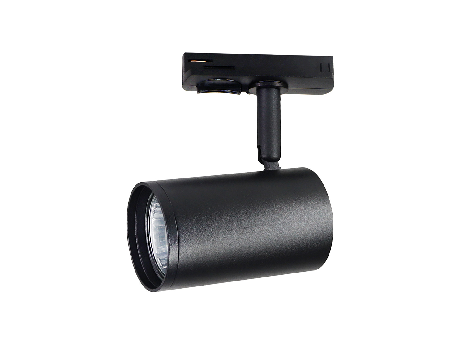 Трековый однофазный светильник со сменной лампой GL5129 BK черный GU10 max 12W