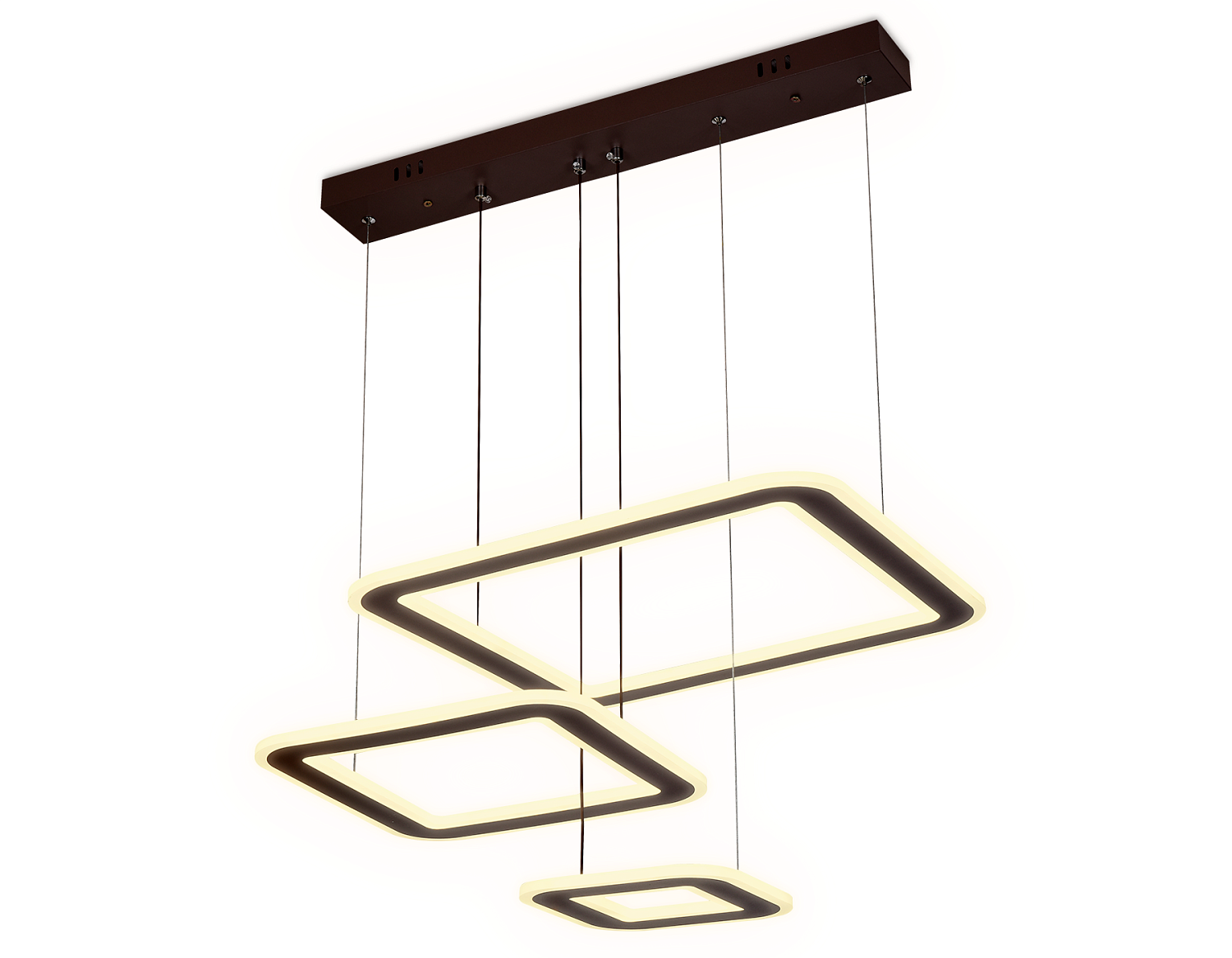 Подвесной светодиодный светильник с пультом FA433 CF кофе 192W 630*470*590 (ПДУ РАДИО 2.4G)