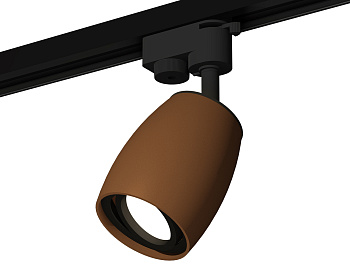 Комплект трекового однофазного светильника XT1124002 SCF/PBK кофе песок/черный полированный MR16 GU5.3 (A2521, C1124, N7002)