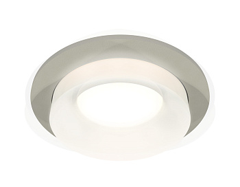 Комплект встраиваемого светильника с акрилом XC7623041 SGR/FR серый песок/белый матовый MR16 GU5.3 (C7623, N7165)