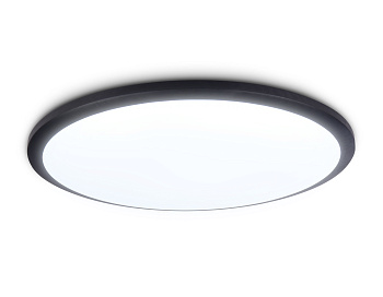 Потолочный светодиодный светильник FZ1235 BK черный IP44 48W 6400К D450*55 (Без ПДУ)