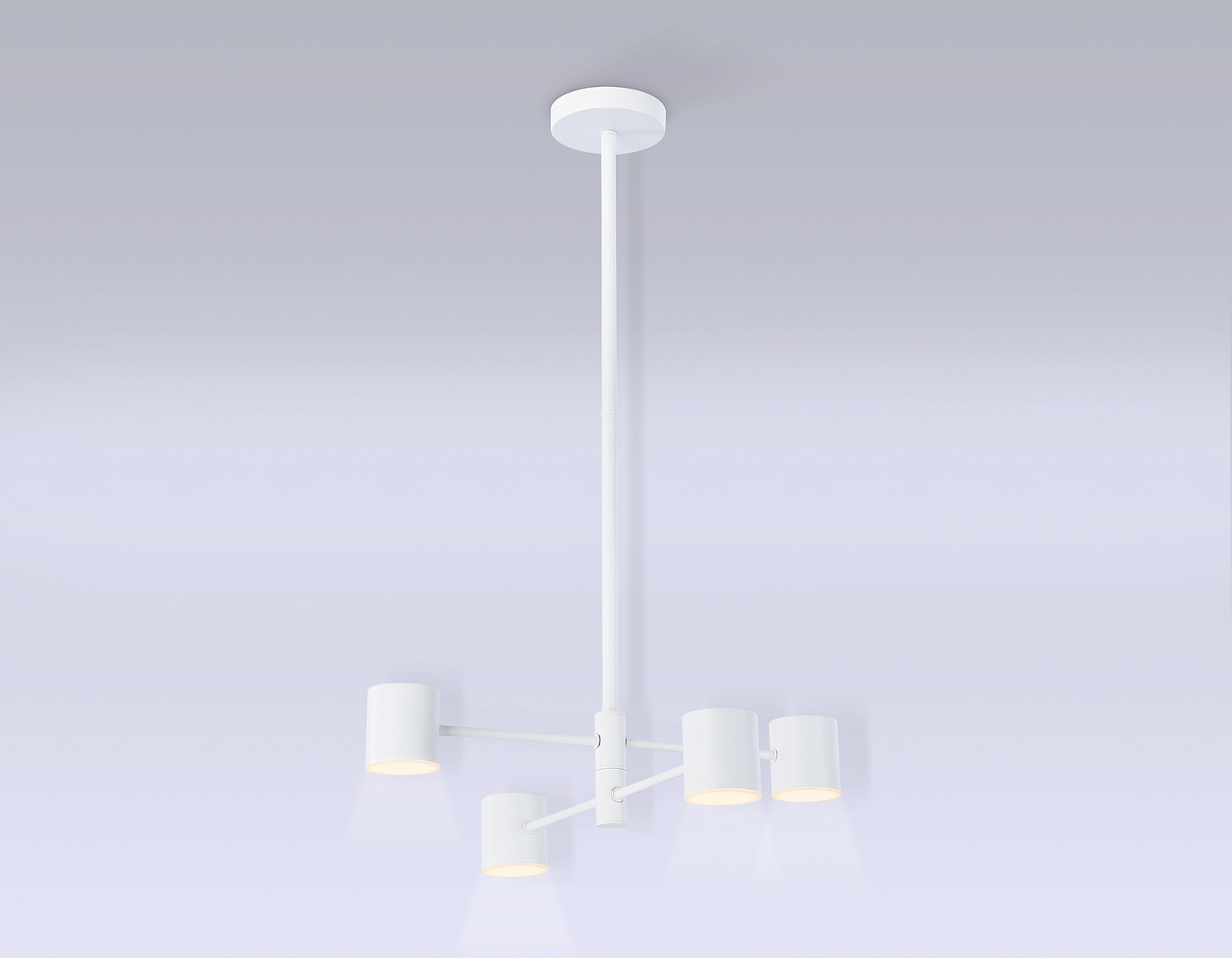 Подвесной светодиодный светильник FL51705/4 WH белый 3000K/4200K/6400K 20W D500*780 (Без ПДУ)