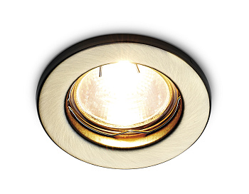 Металлический встраиваемый точечный светильник MR16 FT9210 SB бронза MR16