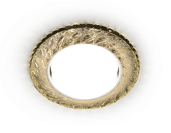 Встраиваемый точечный светильник GX53 с LED подсветкой G303 CL/WW хром/прозрачный GX53+3W(LED WARM)