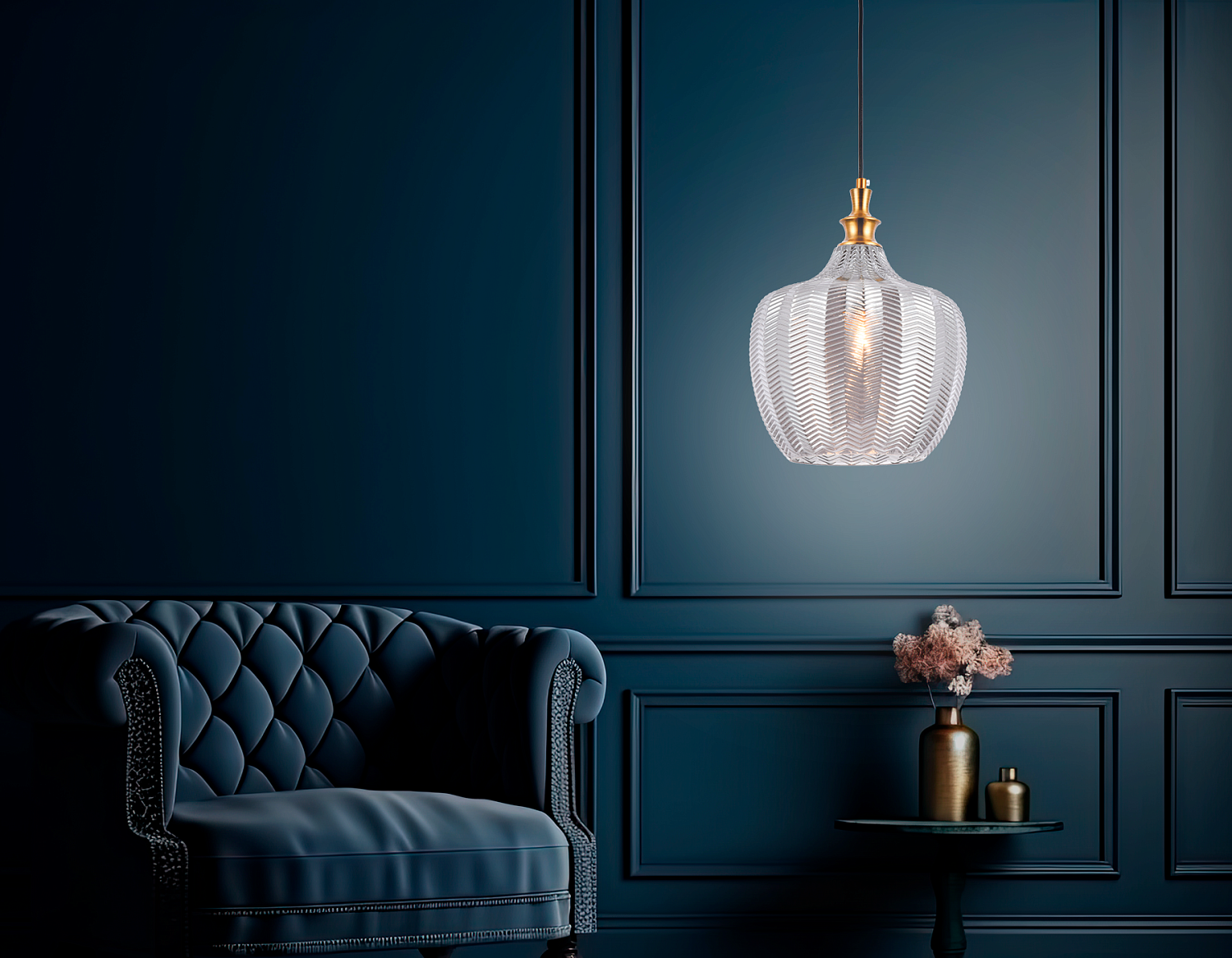 Подвесной светильник TR3533 SB/SM бронза/дымчатый E27 max 40W D250*1200