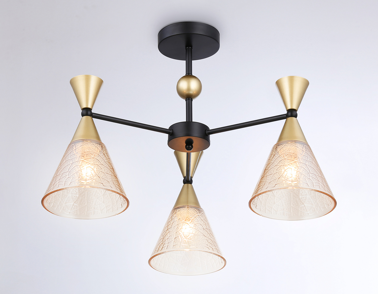 Подвесной светильник TR3169/3 BK/GD черный/золото E27/3 max 60W D580*380