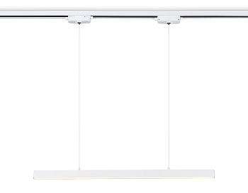 Трековый однофазный подвесной светодиодный светильник GL6782 WH белый LED 24W 3000K 600*22*1025