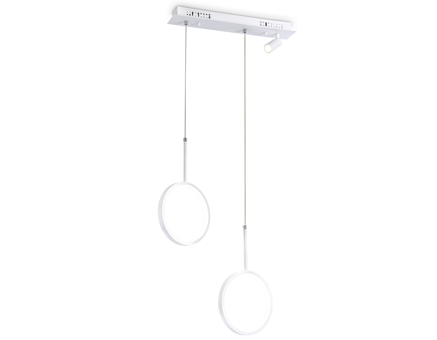 Подвесной светодиодный светильник с пультом FL5272/2+1 WH белый 38W 3000K/4200K/6400K+4200K 500*90*1200 (ПДУ ИК)