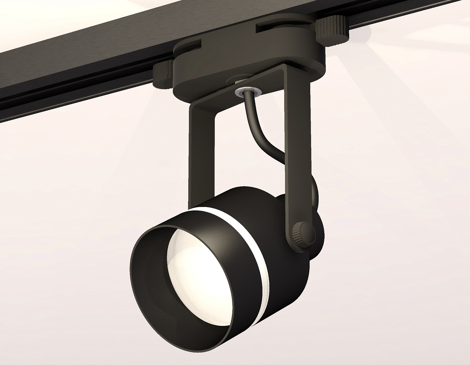 Комплект трекового однофазного светильника с акрилом XT6602081 PBK/SBK/FR черный полированный/черный песок/белый матовый MR16 GU10 (C6602, N6229)