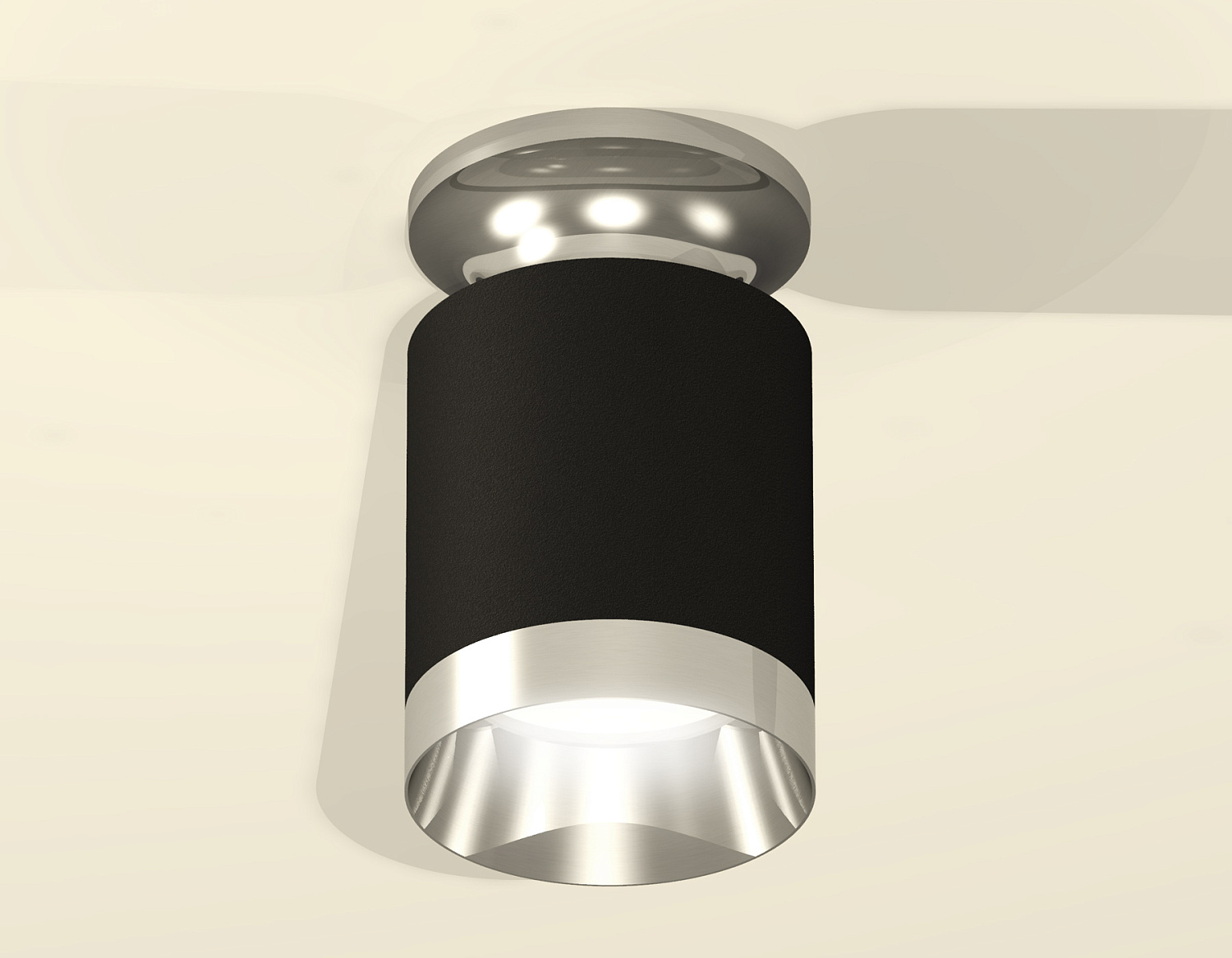 Комплект накладного светильника XS6302121 SBK/PSL черный песок/серебро полированное MR16 GU5.3 (N6903, C6302, N6132)