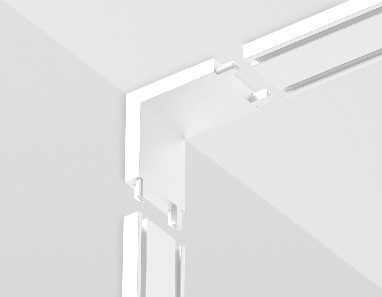 Коннектор угловой внутренний для накладного шинопровода Magnetic Ultra Slim GV1103 WH белый угловой коннектор внутренний для накладного шинопровода IP20 48V 26*26*6