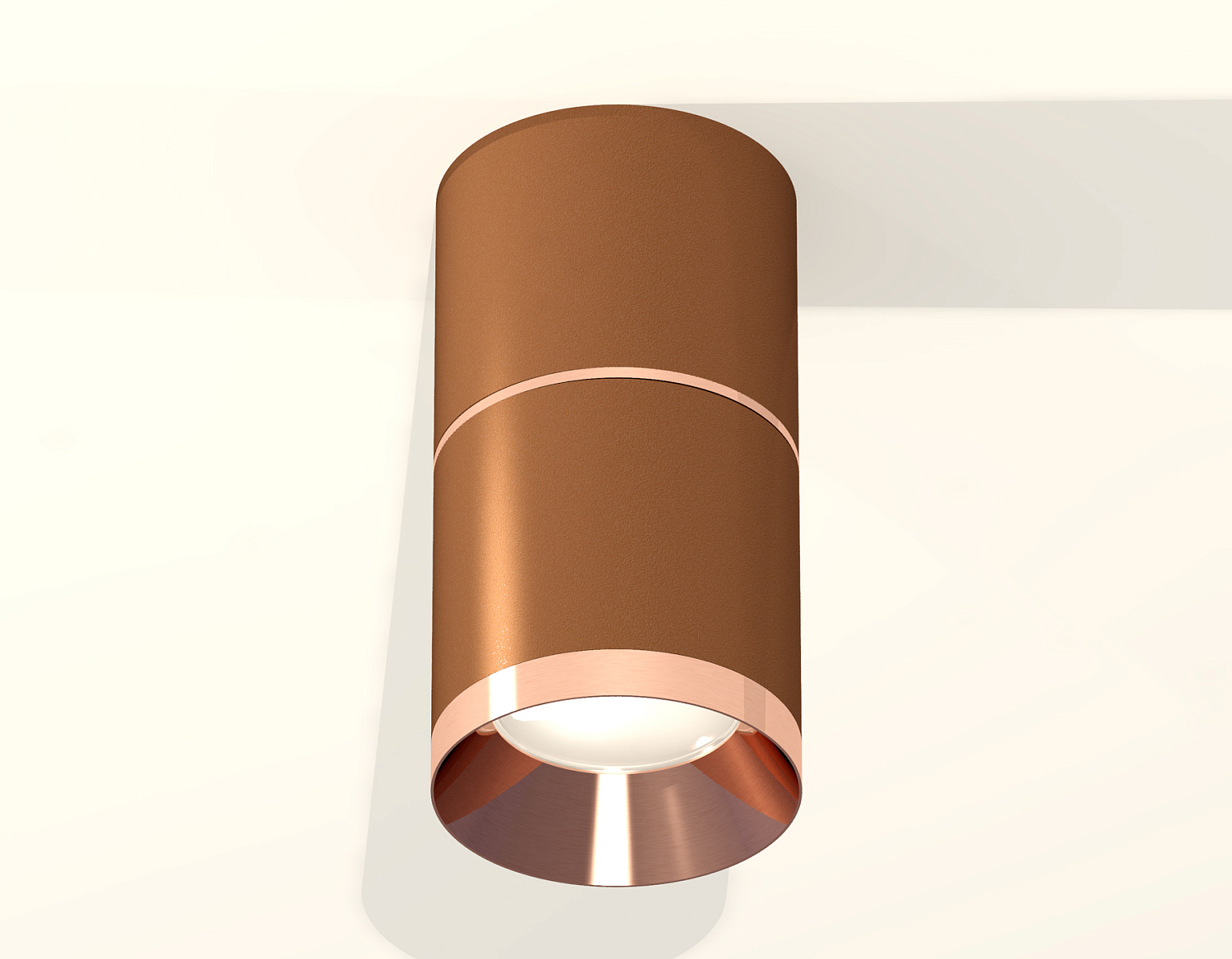 Комплект накладного светильника XS7404081 SCF/PPG кофе песок/золото розовое полированное MR16 GU5.3 (C7404, A2073, C7404, N7035)
