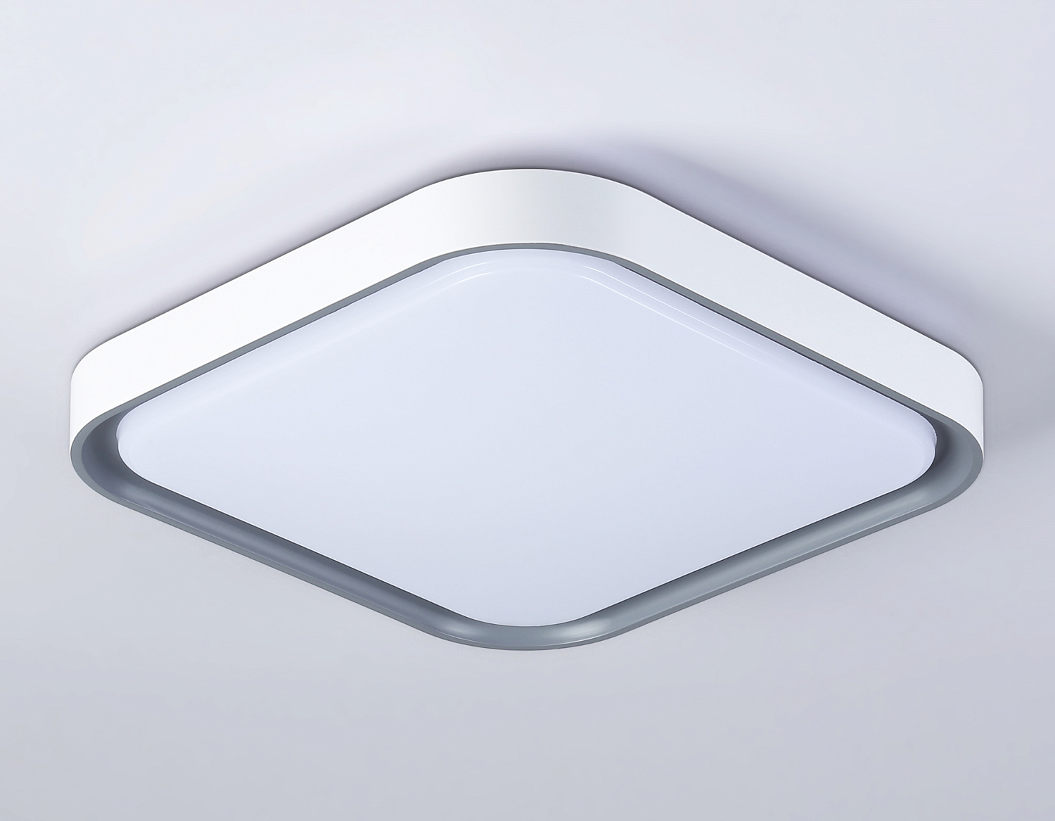 Потолочный светодиодный светильник FZ1256 WH/GR белый/серый 27W 5000K 350*350*60 (Без ПДУ)