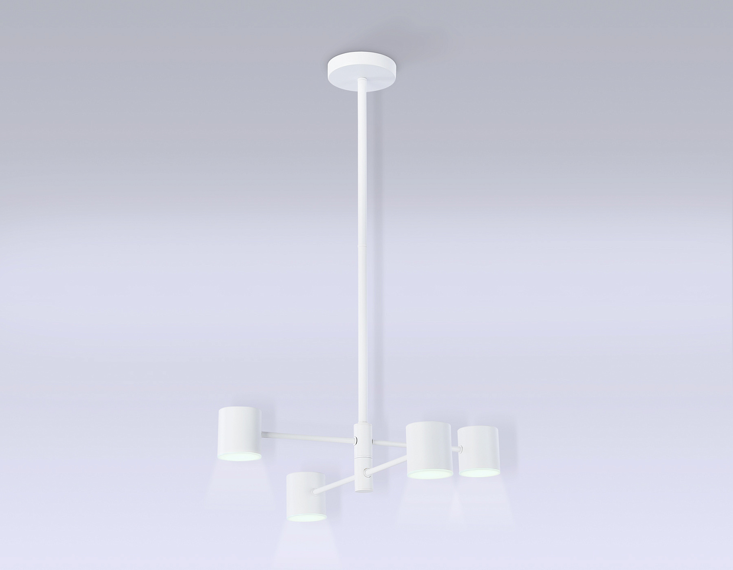 Подвесной светодиодный светильник FL51705/4 WH белый 3000K/4200K/6400K 20W D500*780 (Без ПДУ)