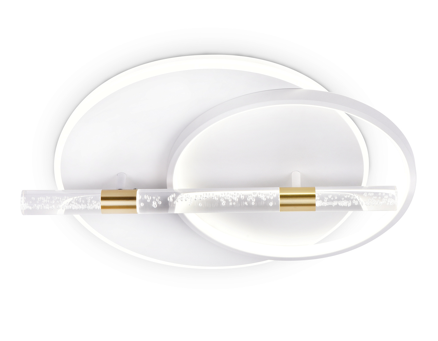 Потолочный светодиодный светильник с пультом FL5007 WH/GD белый/золото 3000K/4200K/6400K 72W 565*460*92.5 (ПДУ РАДИО 2.4G)