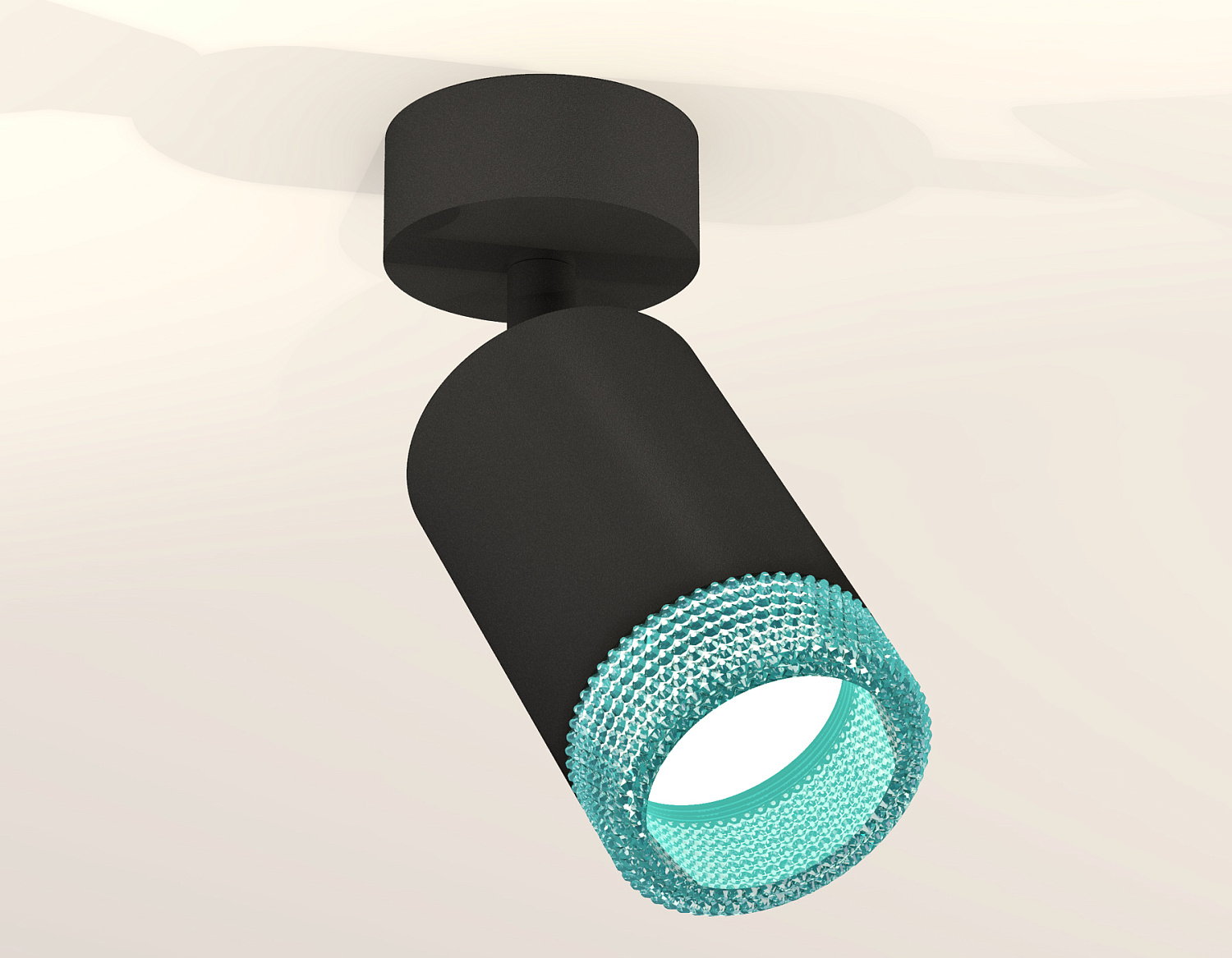 Комплект накладного поворотного светильника XM6313004 SBK/BL черный песок/голубой MR16 GU5.3 (A2210, C6313, N6153)