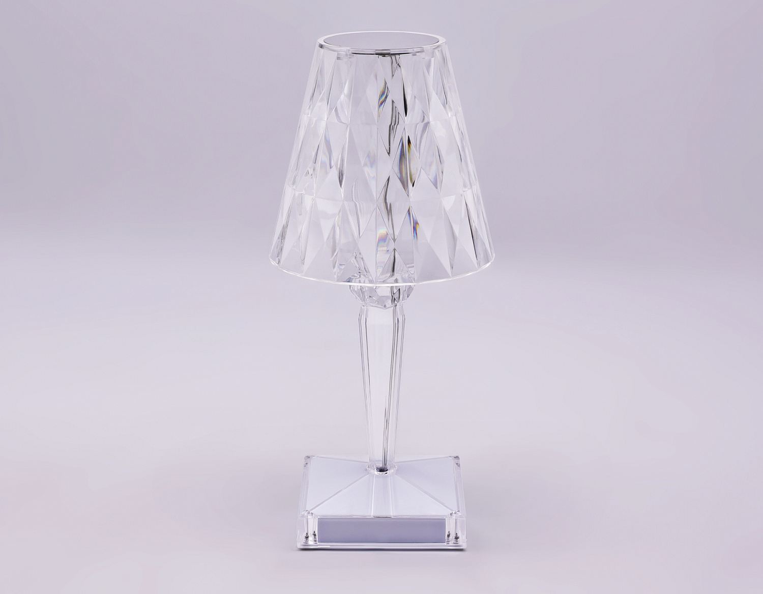 Настольная светодиодная лампа с сенсорным выключателем и встроенной аккумуляторной батареей DE8055 CL прозрачный LED 3000K/4200K/6400K 3W