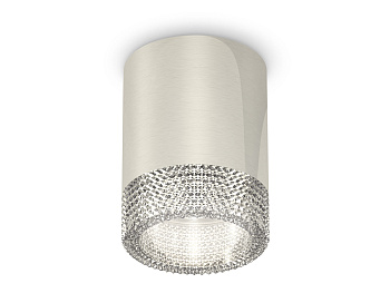 Комплект накладного светильника с композитным хрусталем XS6305010 PSL/CL серебро полированное/прозрачный MR16 GU5.3 (C6305, N6150)