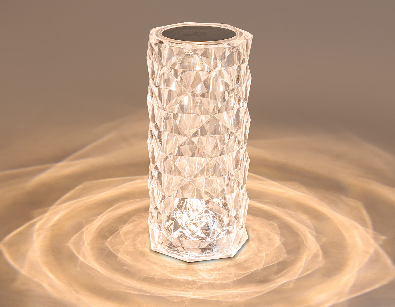 Настольная светодиодная лампа с сенсорным выключателем и встроенной аккумуляторной батареей DE8018 CL прозрачный LED 3000K/4200K/6400K 3W