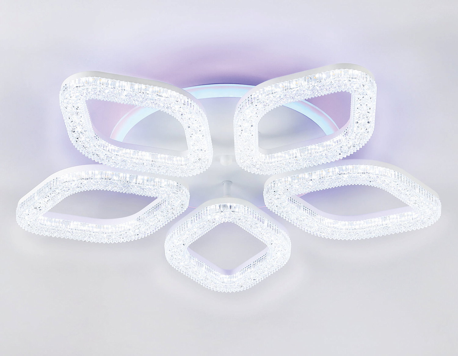 Потолочный светодиодный светильник с RGB подсветкой и пультом FA3925/5 WH белый 100W 3000K/4200K/6400K+RGB D570*80 (ПДУ РАДИО 2.4G)