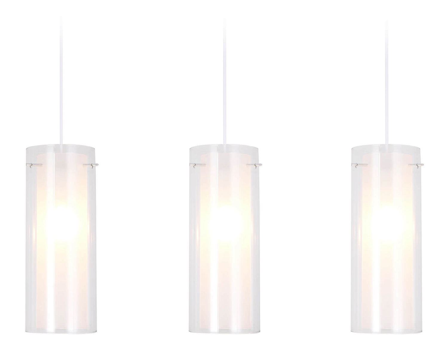 Подвесной светильник TR3675/3 CH/CL/FR хром/прозрачный/белый матовый E14/3 max 40W 640*110*900