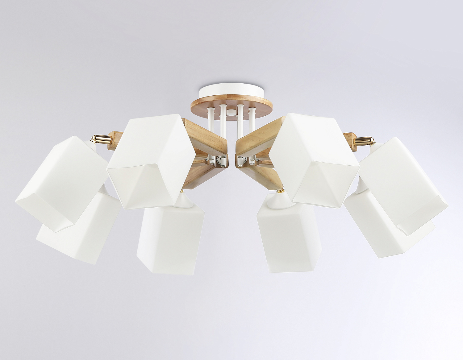 Подвесная люстра TR9522/8 WH/GD/FR белый/золото/белый матовый E27*8 max 40W D790*260