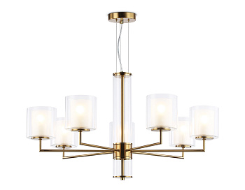 Подвесная люстра LH56013/7 BS/FR латунь/белый матовый E14*7 max 40W D790*1260
