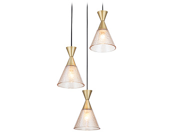 Подвесной светильник TR3175/3 BK/GD черный/золото E27/3 max 60W D360*1000