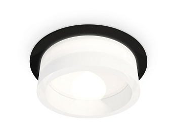 Комплект встраиваемого светильника XC8051015 SBK/FR черный песок/белый матовый GX53 (C8051, N8401)