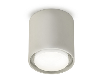 Комплект накладного светильника с акрилом XS7724016 SGR/FR/CL серый песок/белый матовый/прозрачный MR16 GU5.3 (C7724, N7160)