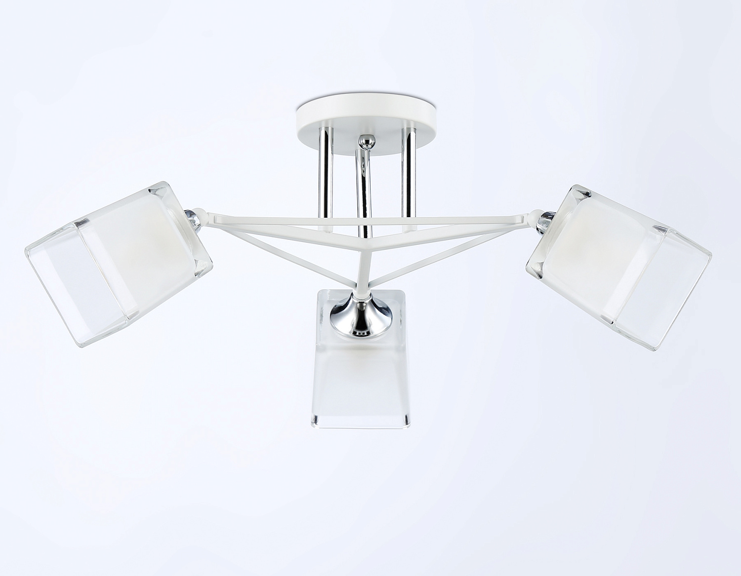 Подвесной светильник TR303071/3 WH/CH/FR белый/хром/белый матовый E27/3 max 40W D560*250