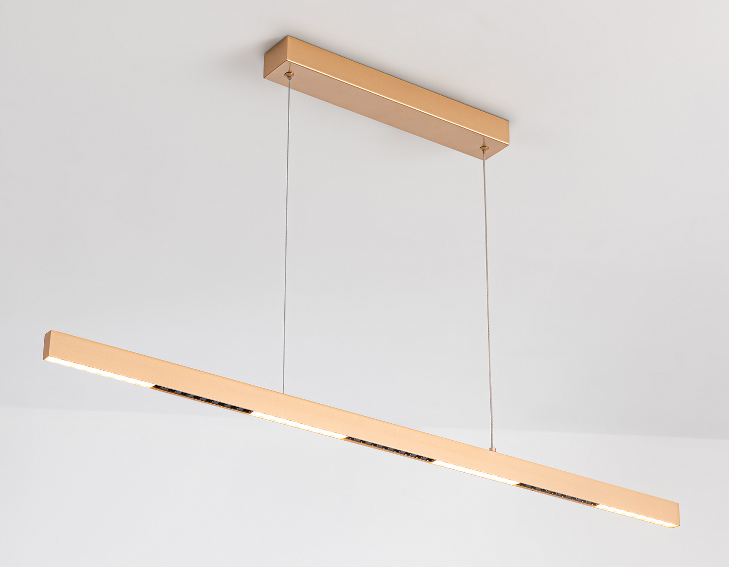 Подвесной светодиодный светильник FL5833 GD золото 25W 3000K/4200K/6400K 1037*17.5*750 (без ПДУ)