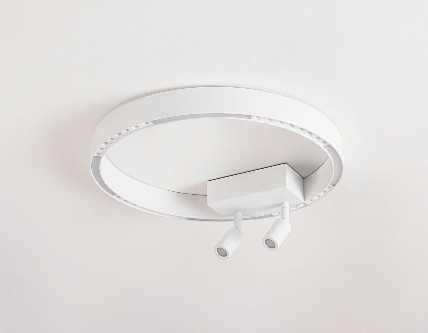 Потолочный светодиодный светильник FL5805/1+2 WH белый 25W 3000K/4200K/6400K D400*95 (без ПДУ)