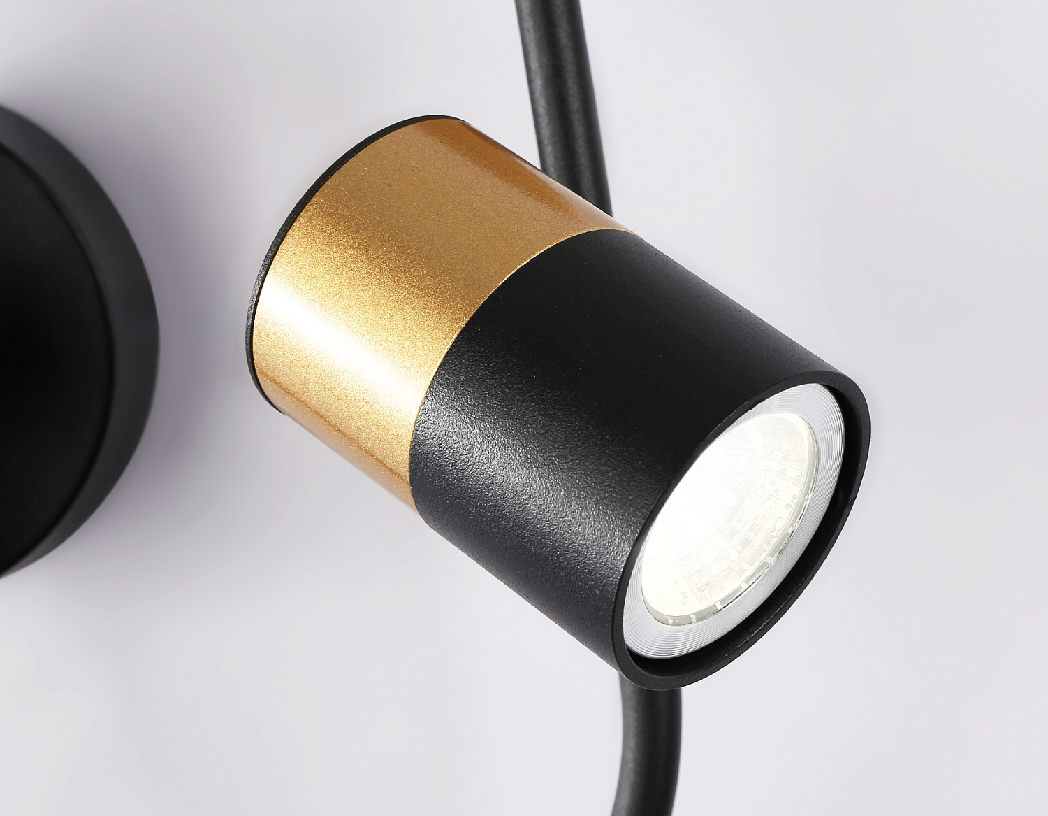 Настенный светодиодный светильник со сменной лампой FL51602/3 BK/GD черный/золото 11W 4200K+GU10 424*275*100