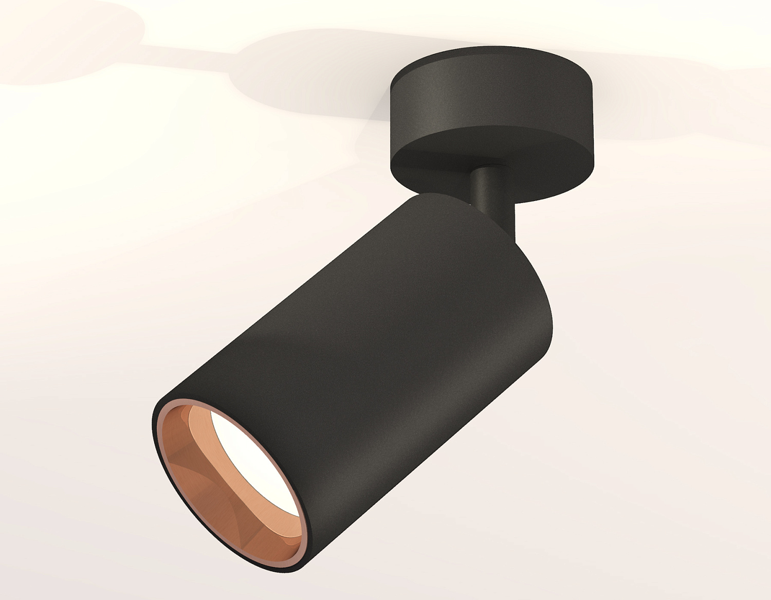 Комплект накладного поворотного светильника XM6323005 SBK/PPG черный песок/золото розовое полированное MR16 GU5.3 (A2210, C6323, N6114)