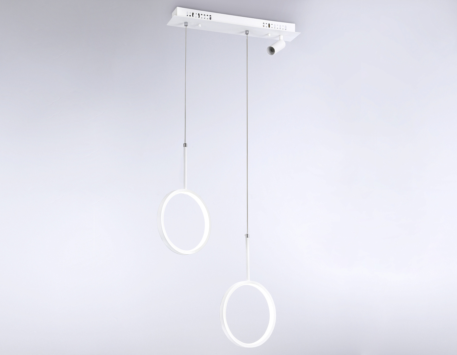 Подвесной светодиодный светильник с пультом FL5272/2+1 WH белый 38W 3000K/4200K/6400K+4200K 500*90*1200 (ПДУ ИК)