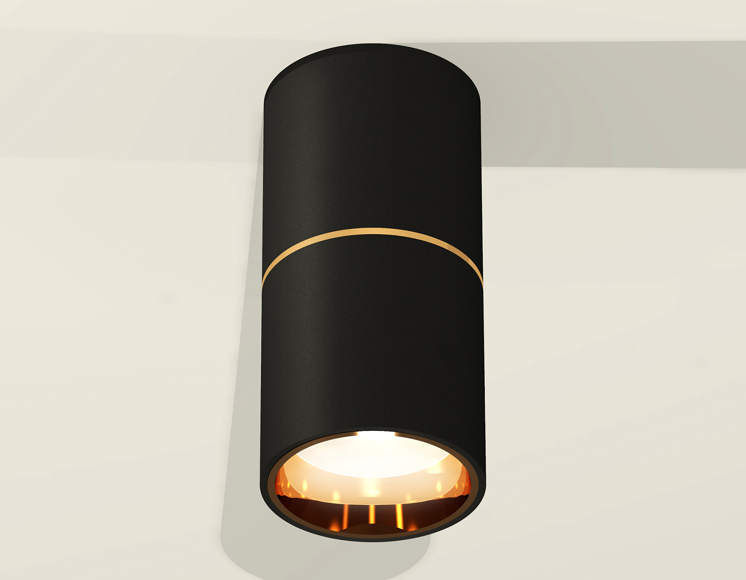 Комплект накладного светильника XS6302082 SBK/PYG черный песок/золото желтое полированное MR16 GU5.3 (C6302, A2062, N6113)