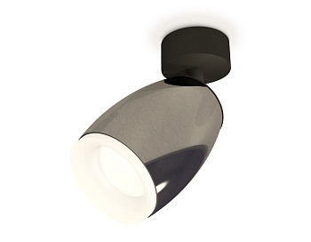 Комплект поворотного светильника с акрилом XM1123006 DCH/SBK/FR черный хром/черный песок/белый матовый MR16 GU5.3 (A2210, C1123, N7165)
