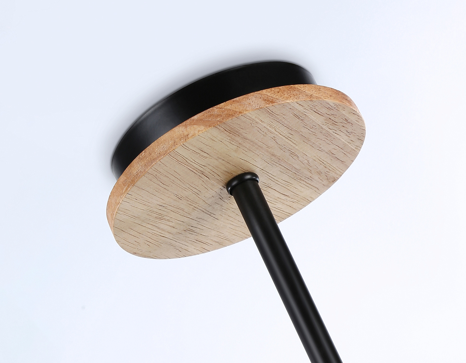 Подвесной светодиодный светильник FL51619/6 BK/LW черный/светлое дерево 3000K/4200K/6400K 42W D825*285 (Без ПДУ)